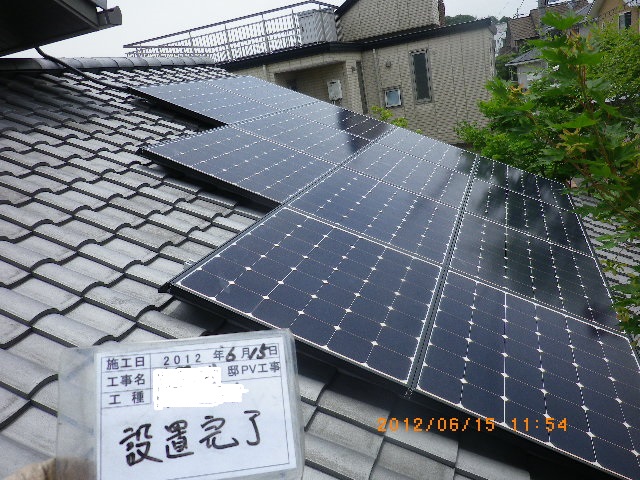 奈良県 奈良市 K様邸 太陽光発電新設リフォーム施工事例画像